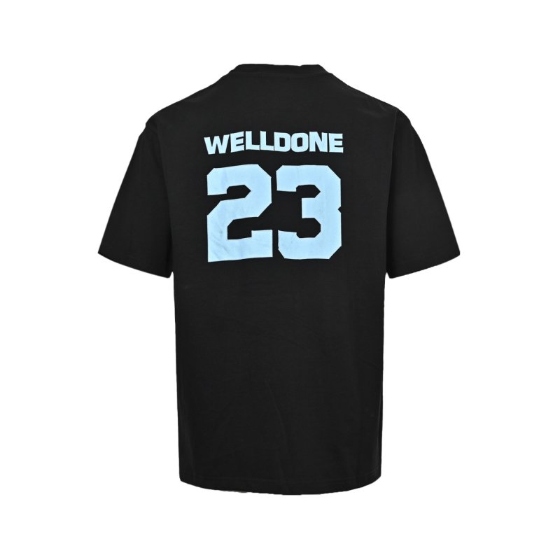 Black WELLDONE 23 Number Print T-Shirt view