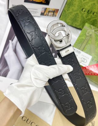 Gucci GG Marmont Black Leather Automatic Belt view 4
