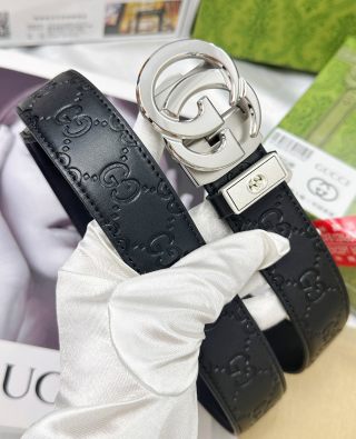 Gucci GG Marmont Black Leather Automatic Belt view 6