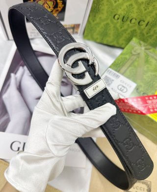 Gucci GG Marmont Black Leather Automatic Belt view 7