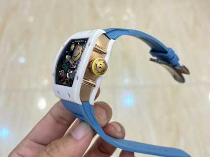 Richard Mille RM 88 Smiley White Blue Automatic Tourbillon Watch view 3
