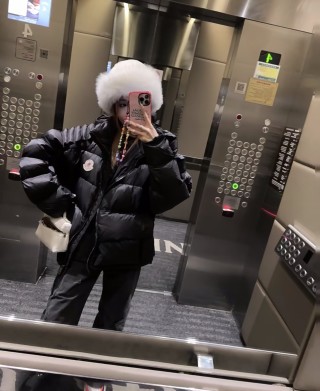 Moncler Black Quilted Down Jacket view 6