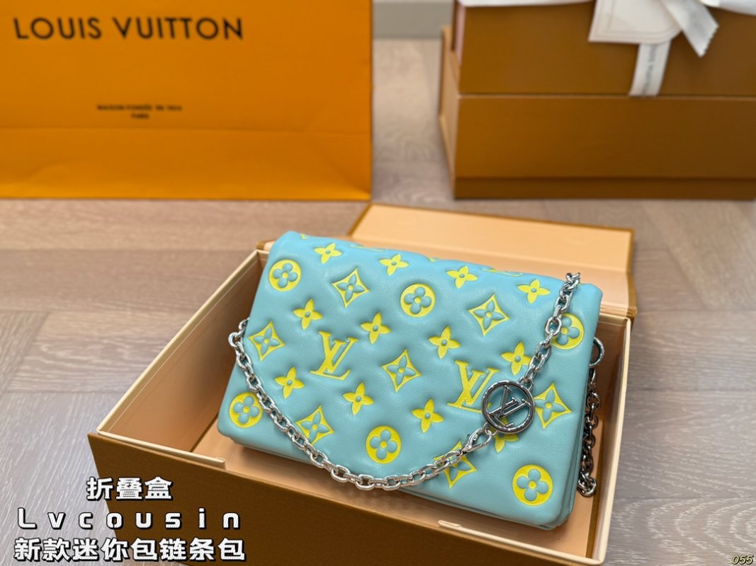 Louis Vuitton Coussin Multicolor Monogram Chain Shoulder Bag White view