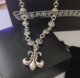 Chrome Hearts Anchor Pendant Silver Chain Necklace view 1