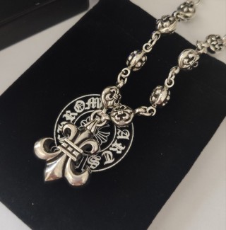 Chrome Hearts Anchor Pendant Silver Chain Necklace view 3