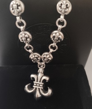 Chrome Hearts Anchor Pendant Silver Chain Necklace view 4