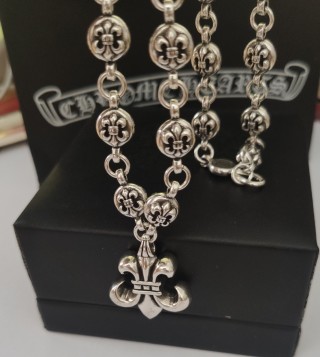 Chrome Hearts Anchor Pendant Silver Chain Necklace view 5