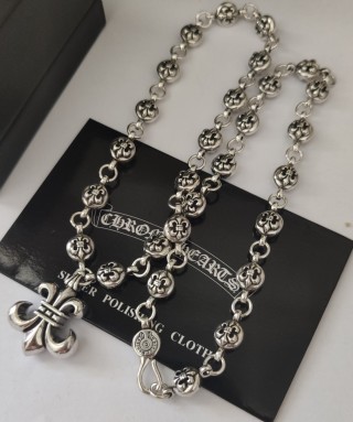 Chrome Hearts Anchor Pendant Silver Chain Necklace view 6