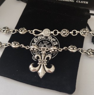 Chrome Hearts Anchor Pendant Silver Chain Necklace view 7