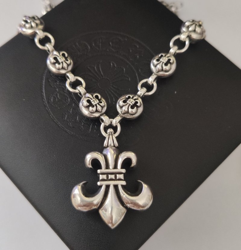 Chrome Hearts Anchor Pendant Silver Chain Necklace view