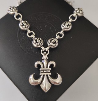 Chrome Hearts Anchor Pendant Silver Chain Necklace view 8