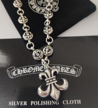 Chrome Hearts Anchor Pendant Silver Chain Necklace view 9