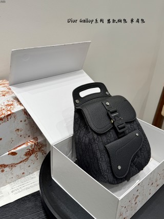 Dior Gallop Black Leather Chest Bag view 2