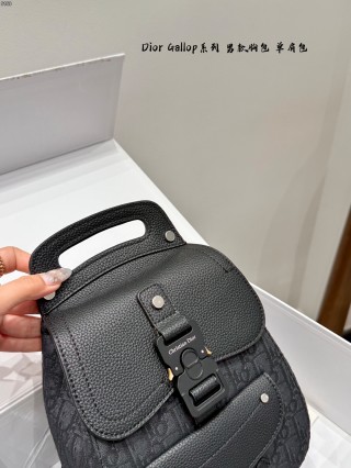 Dior Gallop Black Leather Chest Bag view 4