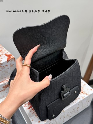 Dior Gallop Black Leather Chest Bag view 9