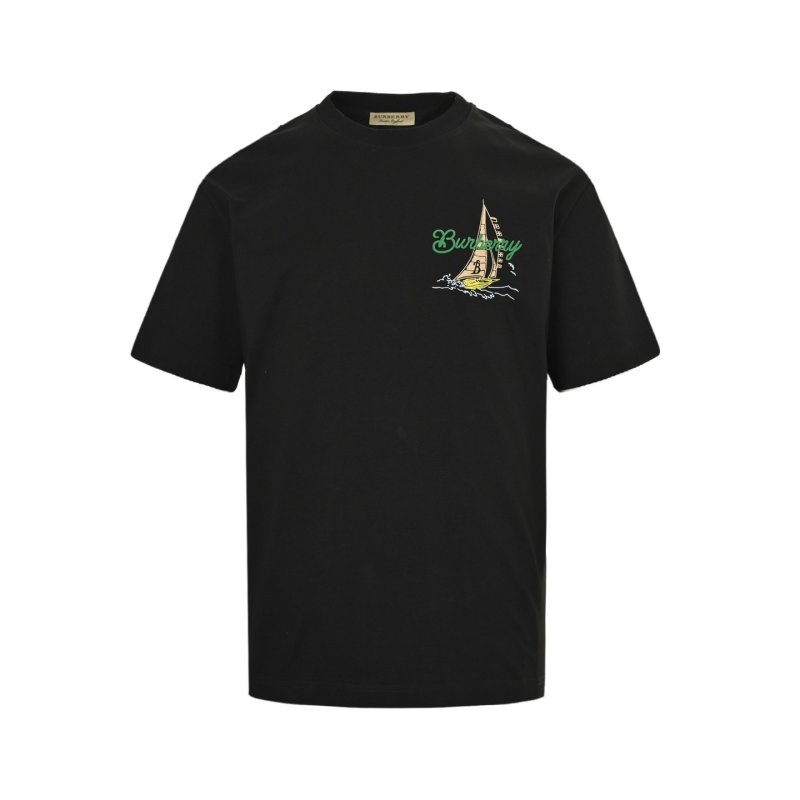 Black Embroidered Graphic Short Sleeve T-Shirt view