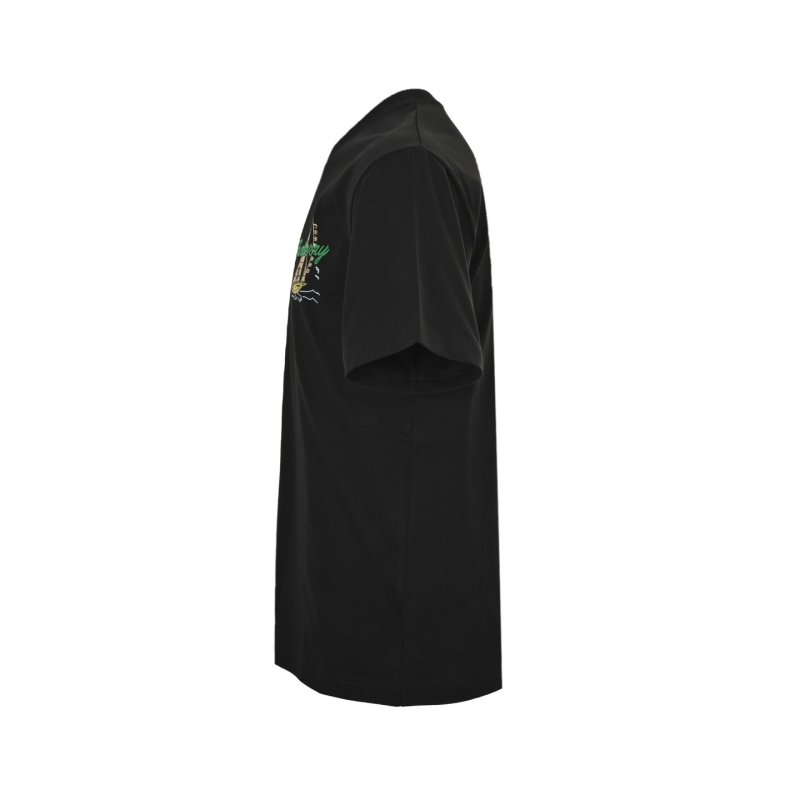 Black Embroidered Graphic Short Sleeve T-Shirt view