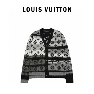 Louis Vuitton Monogram Mohair Blend Cardigan Black/Grey view 1