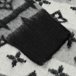 Louis Vuitton Monogram Mohair Blend Cardigan Black/Grey view 4