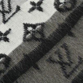 Louis Vuitton Monogram Mohair Blend Cardigan Black/Grey view 6