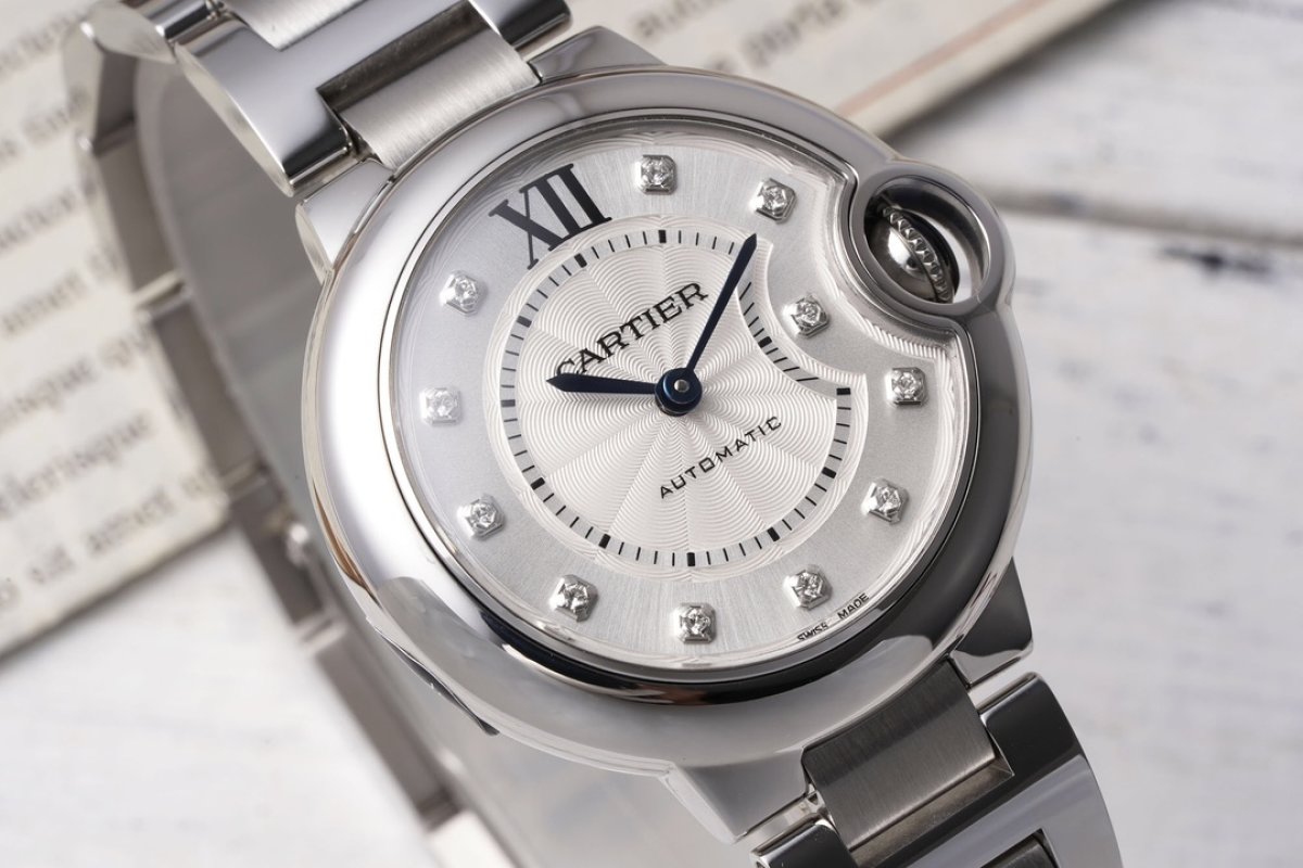 Cartier Ballon Bleu 33mm White Dial Automatic Watch view