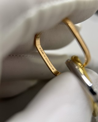 Trinity Pillow-Cushion Three-Band Gold Ring view 8