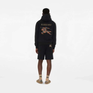 Black Zip-Up Track Jacket with Gold Accent view 7
