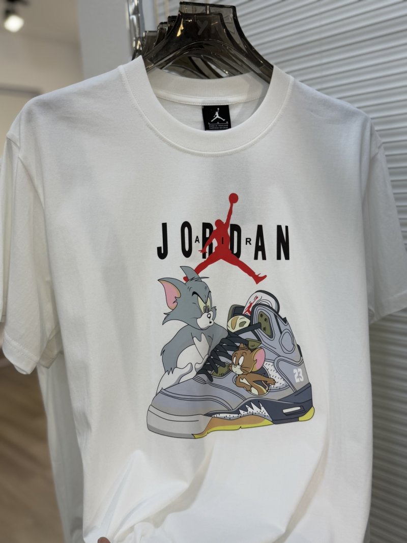 Jordan Tom & Jerry Graphic Print T-Shirt White