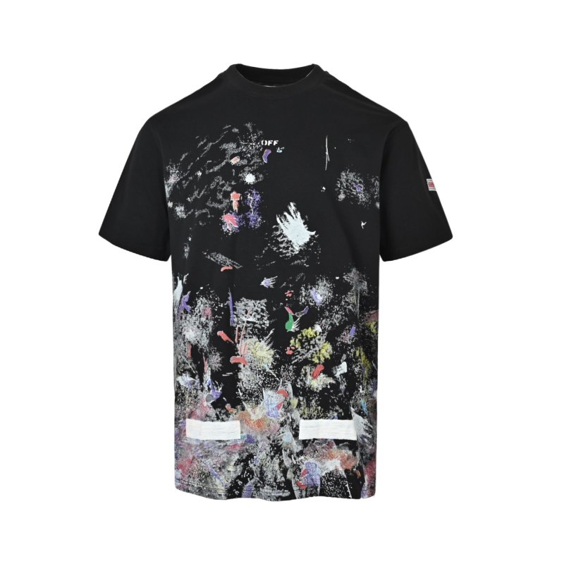 Black Oversized Graphic Print T-Shirt with Distressed Design view