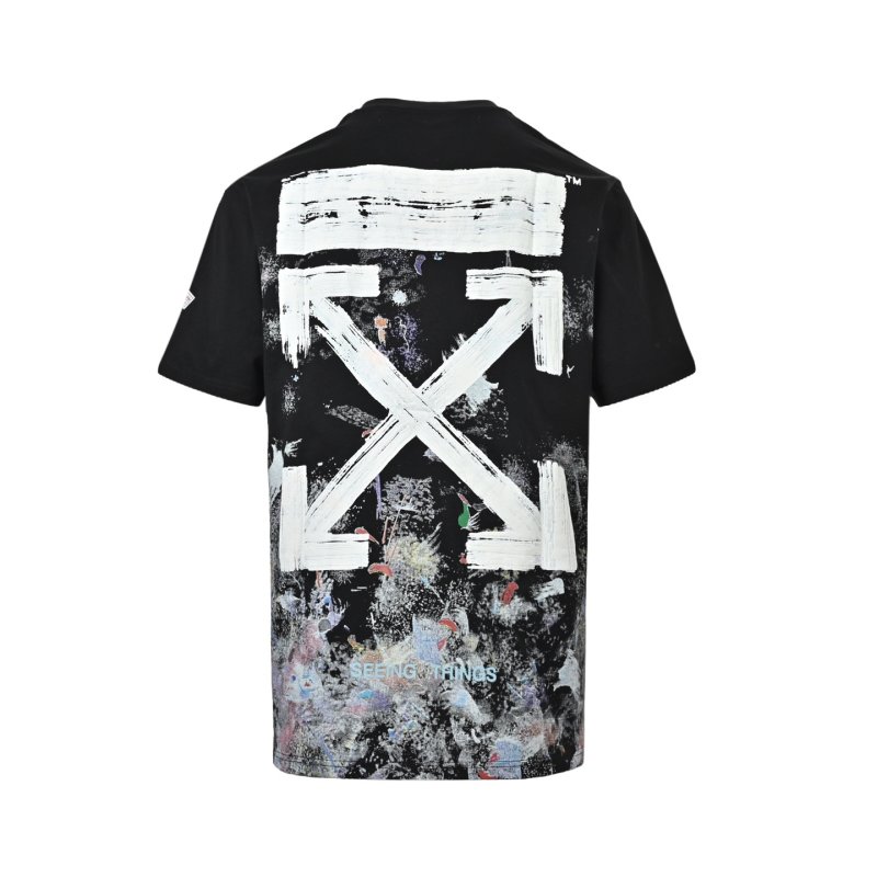 Black Oversized Graphic Print T-Shirt with Distressed Design view