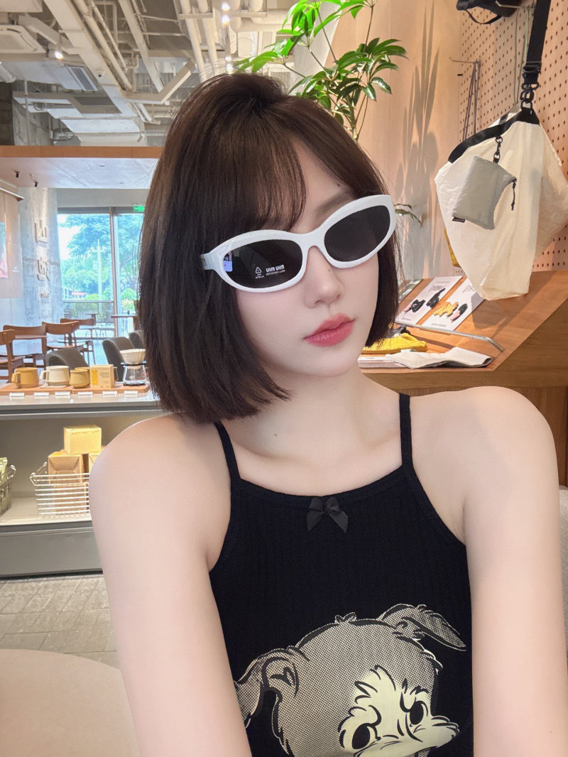 Miu Miu White Oval Sunglasses SMU 108Z
