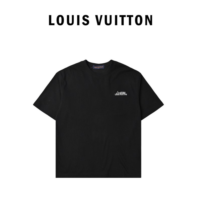 Black Short Sleeve T-Shirt with Chest Print view