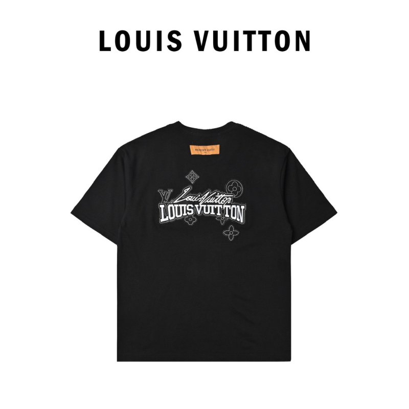 Black Short Sleeve T-Shirt with Chest Print view
