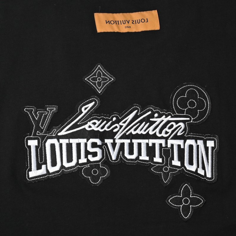 Black Short Sleeve T-Shirt with Chest Print view
