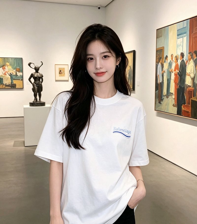 Balenciaga Wave Logo White T-Shirt view