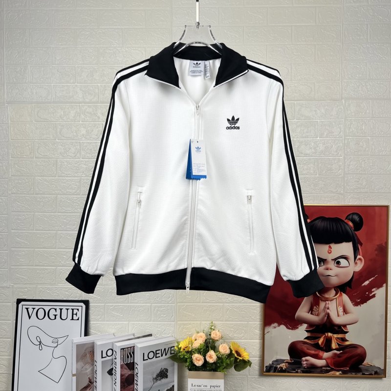 Adidas Originals Trefoil Striped Track Jacket White Black