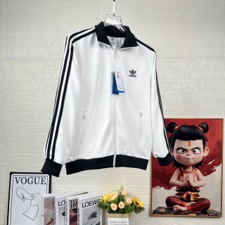Adidas Originals Trefoil Striped Track Jacket White Black view 3