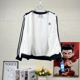 Adidas Originals Trefoil Striped Track Jacket White Black view 5