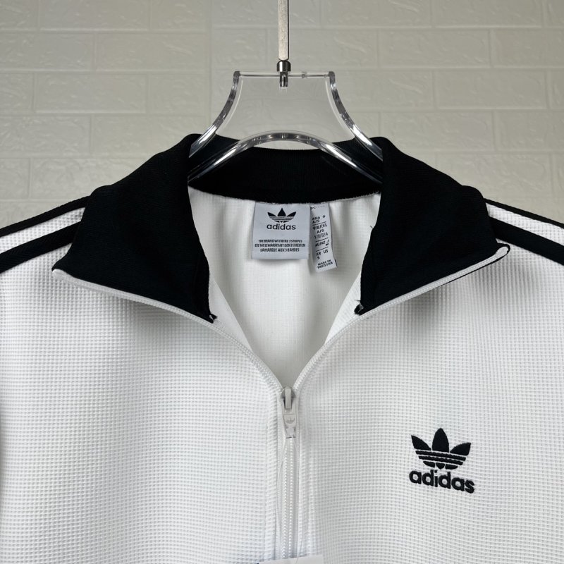 Adidas Originals Trefoil Striped Track Jacket White Black view