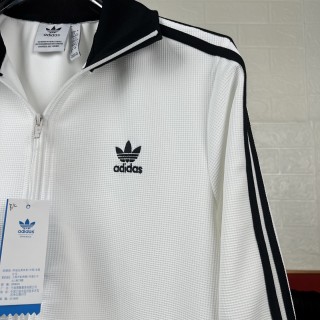 Adidas Originals Trefoil Striped Track Jacket White Black view 8