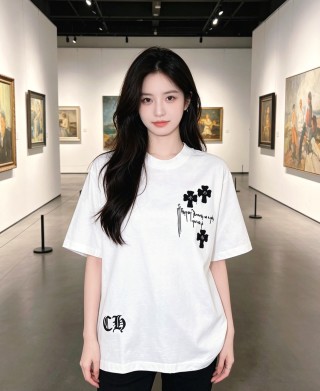 Chrome Hearts White Cross Graphic T-Shirt view 2