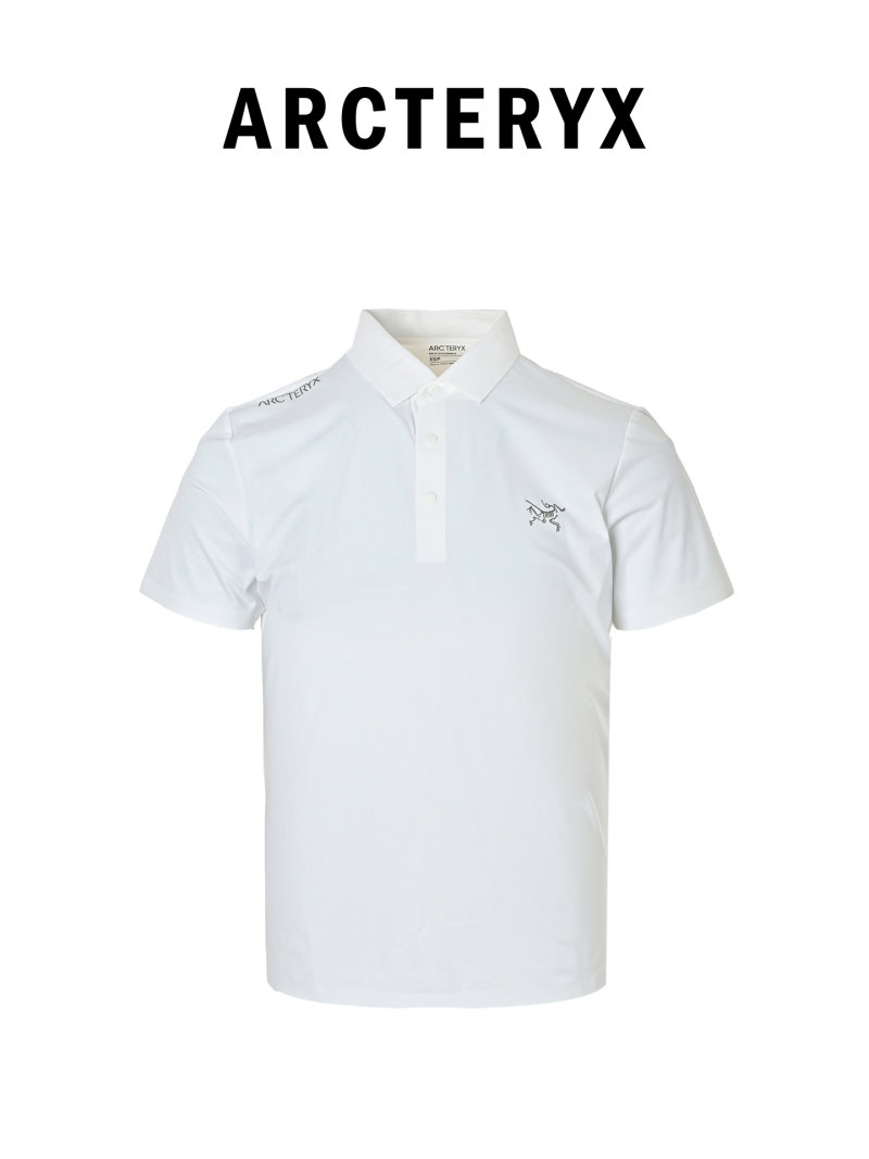 Arc'teryx White Short-Sleeve Polo Shirt