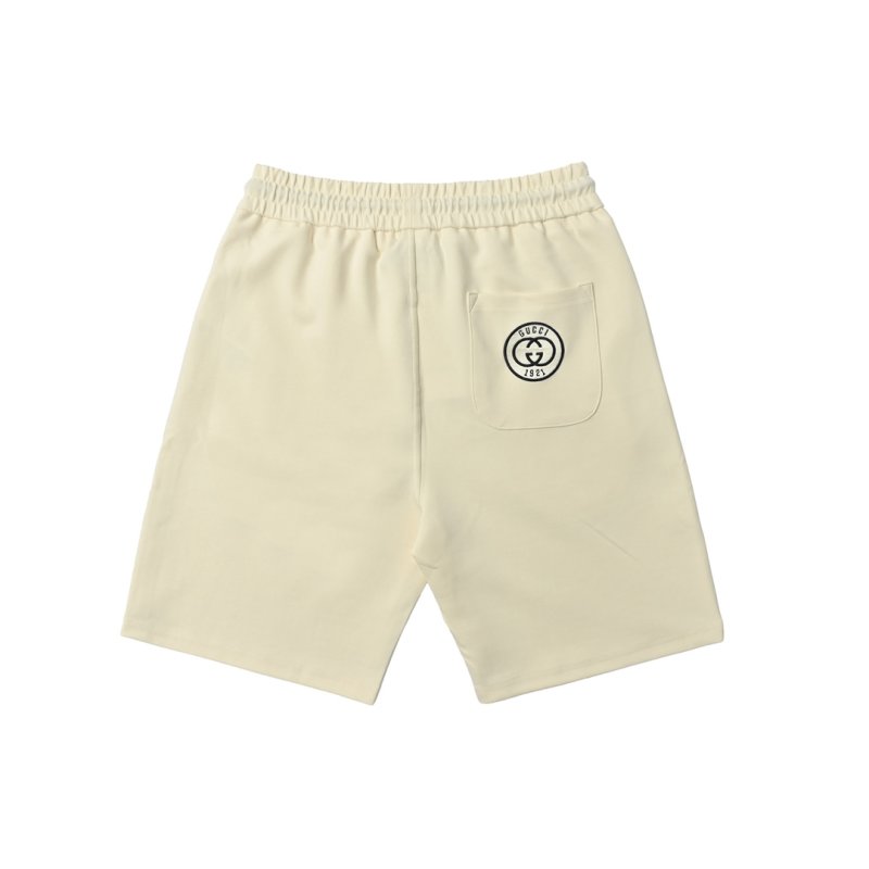 Cream Drawstring Bermuda Shorts view
