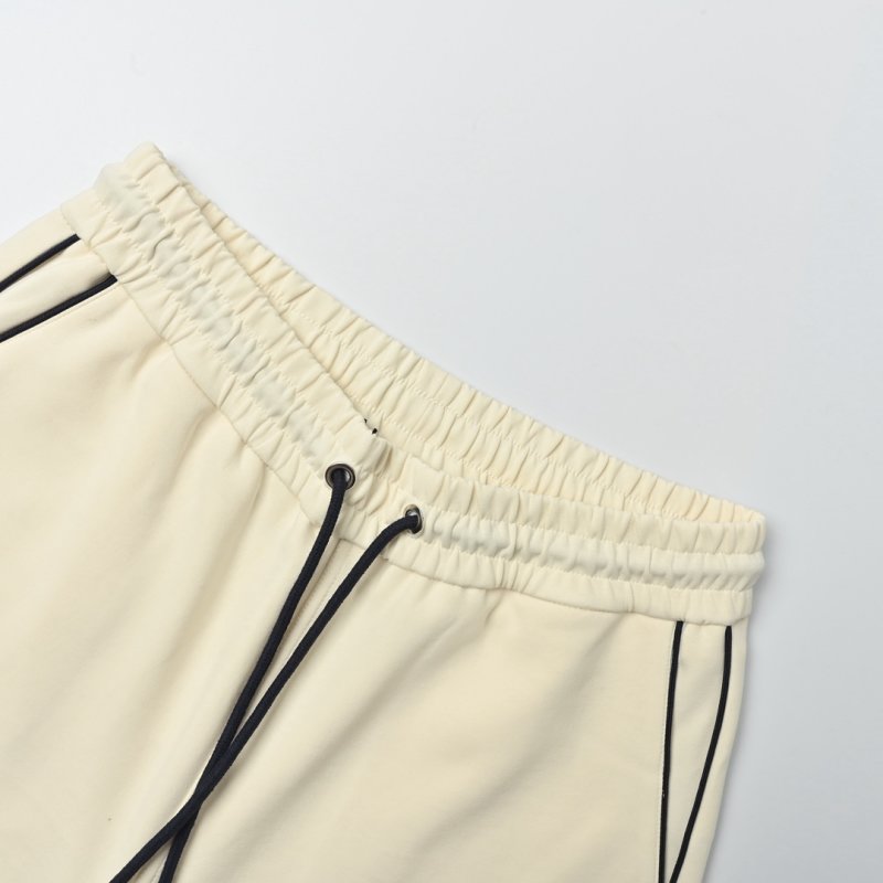 Cream Drawstring Bermuda Shorts view