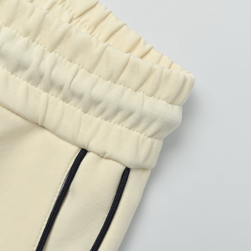 Cream Drawstring Bermuda Shorts view