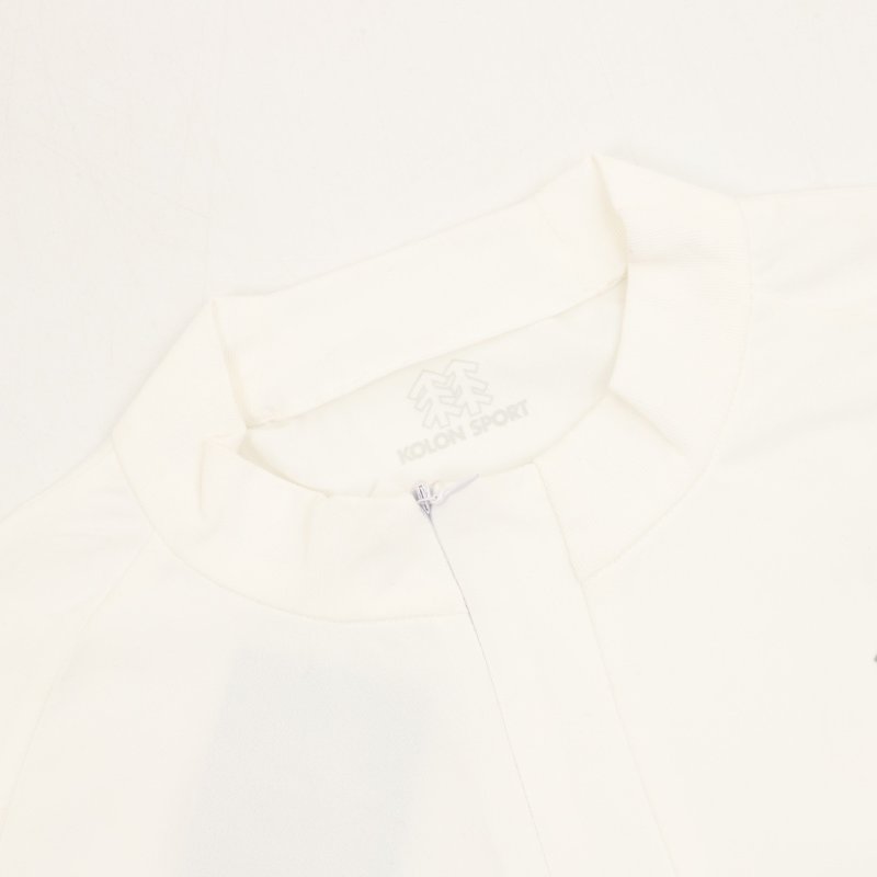 White Long Sleeve Henley T-Shirt view