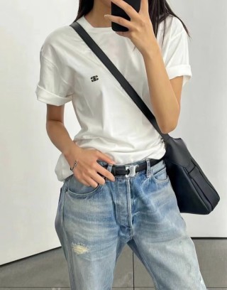 Chanel CC Logo White Short Sleeve T-Shirt view 2