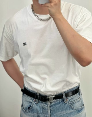 Chanel CC Logo White Short Sleeve T-Shirt view 3