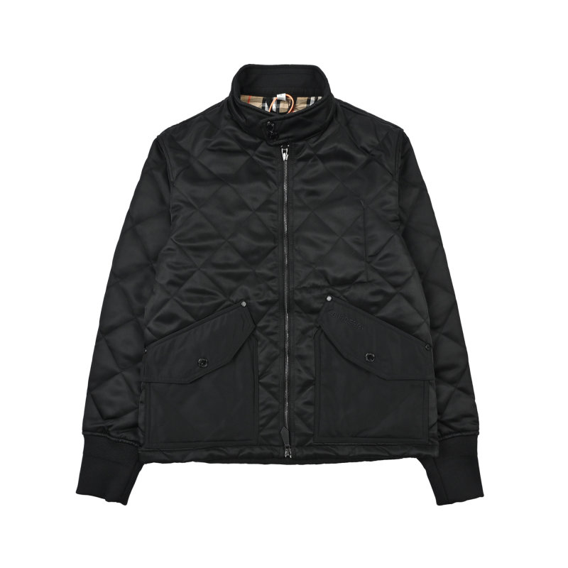 Black Quilted Puffer Jacket view