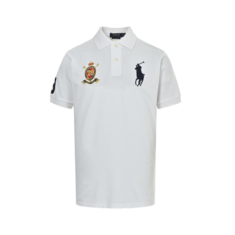 Ralph Lauren Women's White Polo Shirt with Crest Logo view
